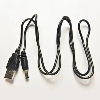 1 Pcs Preto USB 2.0 para DC 5.5 mm X2.1mm 80cm USB para Cabo de Alimentação Cabo de Dados Eletrônicos da Linha de Acessórios