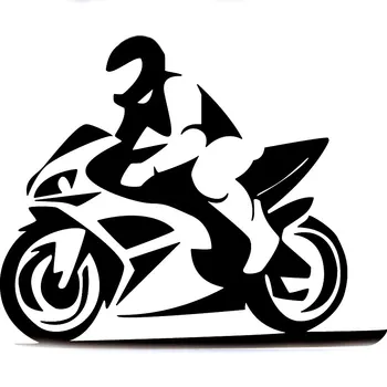 1 Peça de Moto Adesivo de 15x12cm Silhueta Motociclista Carro Moto Adesivo JDM Yamaha R1 R6 Vinil Impermeável Adesivo de Carro 15cm * 12cm