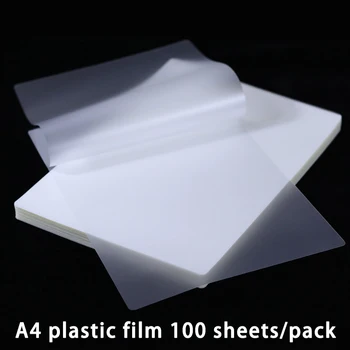 100pcs/lote 50 Mic, A4 Transparente Impermeável Sobre-Filme plástico de Proteção Cartão de Filme Foto Película Protetora Para a Máquina de Laminação