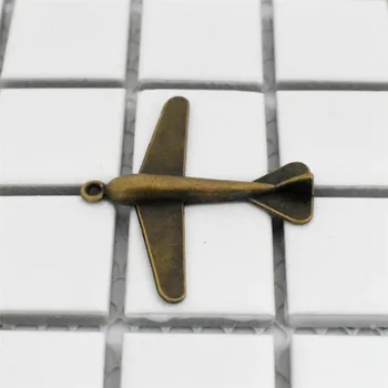 10pcs 48x41mm Novo Antique Bronze Banhado a Airplan Pingente Charme DIY Jóias Artesanais Acessórios