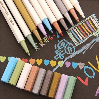 10pcs/lot coreano marcadores Kawaii 10 cores, lápis de cor canetas de escritório material escolar o material escolar, canetas Drop Shipping