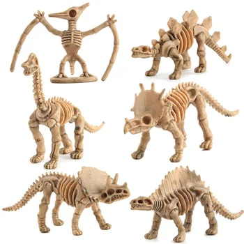 12pcs de Dinossauros de Brinquedos Fóssil do Esqueleto do Modelo de Simulação Conjunto de Mini-Figura de Ação do Jurássico Educacionais Criativas para os Meninos Crianças