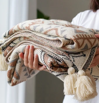 150cm de Malha de Cobertores de Lã Macia com Lençóis de Berço Carrinho Cobertor de Borla Sherpa Colcha de Viagem Manta de Sofá Jogar Thread Cobertor