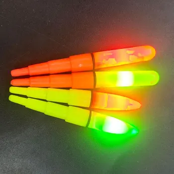 1pcs Amarela/Vermelho/Laranja Bóia de Pesca Light Stick Trabalhar Com Luminoso do DIODO emissor de Lightstick Noite Pesca Float Bobber Acessório