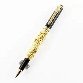 1pcs de Alta qualidade caneta-tinteiro de ouro caneta esferográfica colegas de dar presentes de metal de tinta de caneta de ouro cap office escola de escrita