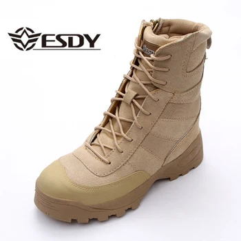 2019 Inverno Deserto do Exército Botas dos Homens Wearable Respirável Combate Sapato Homens de Viagem Botas Táticas Militares Tamanho de Inicialização 38-45