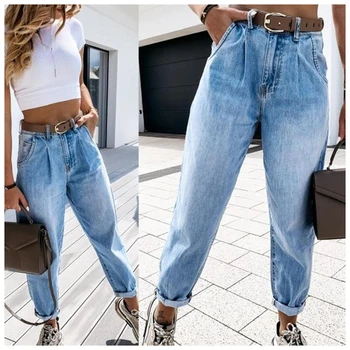 2020 Mulheres Jeans Buraco Calças Slim Jeans Feminino Moda Elástica Lápis Desfiado Elasticidade Calça Azul Resistente Ao Desgaste Barato De Vendas