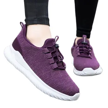 2021 Primavera de meia-idade, os Sapatos DA Mãe Tênis antiderrapante Macio-Sola de Sapatos Para A Idade de Mulheres de meia idade Andando