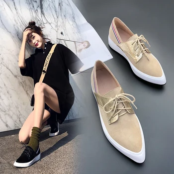 2022 novas mulheres sapatos de Couro Genuíno 22-24.5 cm de comprimento Ovelhas camurça pontiagudo dedo do pé feminino+sapatos coreano todos-jogo único sapatos