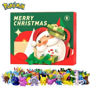 24-144 PCS Pokemon Presente de Natal Caixa de Figura de Ação Pikachu Anime Figura de Brinquedos Para Crianças