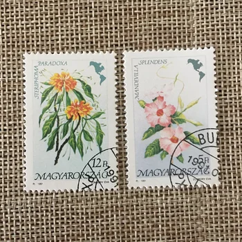 2Pcs/Set Hungria Selos De 1991, Plantar Flores no Pós Marcado Selos Postais para a Coleta de
