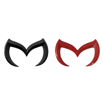 2x Preto/Vermelho Mal M Emblema Emblema de Decalque para Mazda Modelo de Corpo do Carro de Trás do Tronco etiqueta Autocolante de Identificação