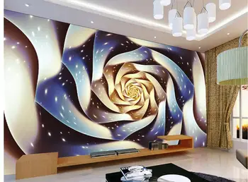 3d papel de parede para quarto de estéreo 3D rose TV pintura de decoração de parede de foto murais de parede papel de parede Decoração Home