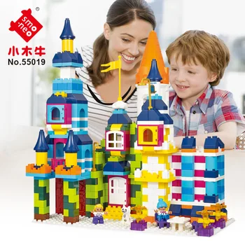 430 Pcs de Tamanho Grande apresentação de Blocos de Construção Compatível Duplos Casa de Cidade Castelo de Tijolos de Brinquedos para Crianças de 3 a 6 Anos de Idade