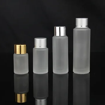 50ml de vidro fosco frasco de tampa de rosca óleo de essência de loção/emulsão/toner/água/umidade de toner fundação pia de cuidados cosméticos embalagem