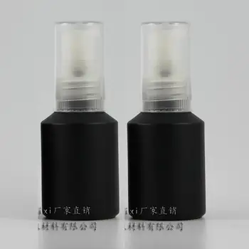50pcs 30ml preto fosco Vidro frasco de loção com plástico transparente bomba de loção , 30ml de vidro de loção cosmética frasco para líquido