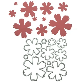 6Petal Flor Padrão Floral de Plantas de Corte de Metal Morre de Scrapbooking Para clip-art Cartão de Saudação Diário de Livro de Decoração Soco Estêncil
