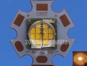 6V CREE MTG MT-G Branco Quente 2700K 25W Led de Alta Potência com 20mm de Cobre do PWB
