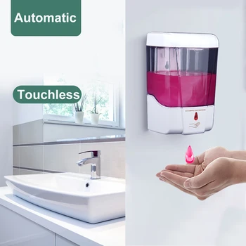 700 ML saboneteira Automática Touchless Sensor de Movimento Infravermelho de Montagem na Parede anti-Séptico de Mão Dispenser para a Casa de Cozinha do Hotel