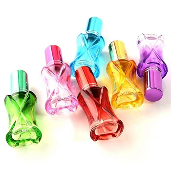 8ml Novo Chegando Colorido Vazio Spray de Vidro Pulverizador Frasco de Perfume de Cosméticos Bocal de distribuição 100pcs/monte