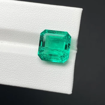 Asscher de Corte de 5mm de 0,5 Quilate de Laboratório Criado Hidrotermais Verde Brilhante Esmeralda Colombiana de pedra preciosa da Venda