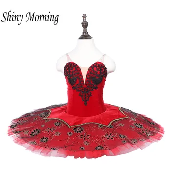 ballet traje de Mulheres Profissionais de Ballet Tutu de Ballet clássico Adulto vestido de Bailarina de dança do desgaste vermelho