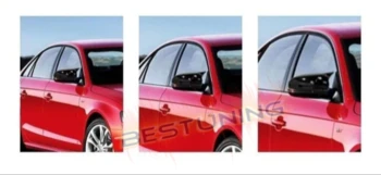 Bastão de Estilo Capa Espelho Para Audi A4 B8 2009 2015 Acessórios do Carro 2 Peças Tampa Preto Brilhante Escudos Partes externas do esporte