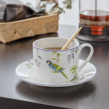 Britânica Retro Xícara de Café, Conjunto de porcelana Europeia Bonito Xícara de Café, Conjunto Engraçado Branco Utensílio Tazas De Café em Cerâmica Xícara de Chá de EB5BD