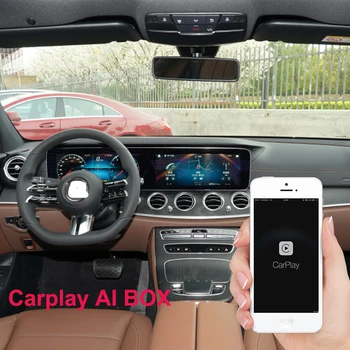 Carplay Ai Android Caixa de Multimédios do Carro de Jogador jogo de Carro Dongle sem Fios Android Auto Applepie Mini CAIXA Para o Benz Classe E E 350 L