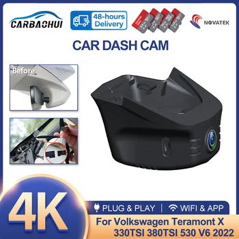 Carro DVR Plug and Play Traço Cam 4K Gravador de Vídeo HD da Câmera do Carro da Volkswagen VW Teramont X 330TSI 380TSI 530 V6 2022,DashCam