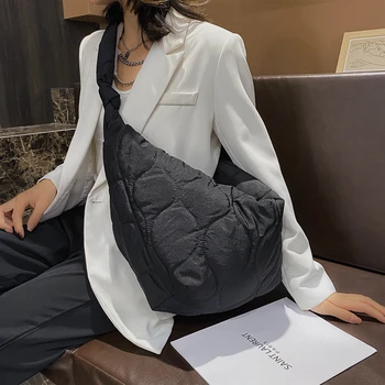 Casual Grande Capacidade de Nylon Crossbody Sacos para as Mulheres Designer Pu Couro Bolsa de Ombro Senhora Grande Tote Feminina Bolsas Shopper Bag