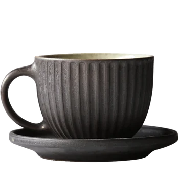 Cerâmica xícara de café, conjunto personalidade xícara de café par caneca japonês xícara de café, chá da tarde copa retro LB030911