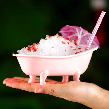 Creative 3D Cerâmica Banheira Copo de Coquetel Fêmea cor-de-Rosa Banheira de Cocktail Copa do Havaí Tiki Caneca de Bebida Fria Smoothies de Sobremesa Bolo de Xícara
