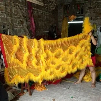 Dança Do Leão Deitou Sobre O Corpo O Manto Chinês Arte Popular Da Mascote Do Leão Do Manto De Lã Sul Leão Manto De Dança Do Leão Acessórios Apenas Manto