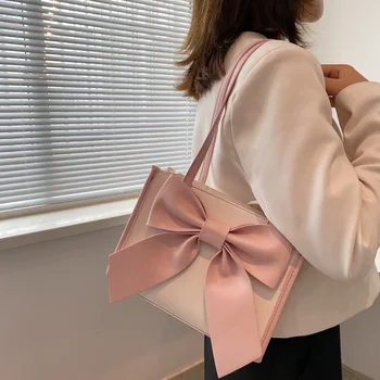De grande capacidade de arco-nó saco grande mulher saco de 2021 nova tendência de moda bolsa de ombro a sacola bolsa bolsas de moda sacola Bolsa