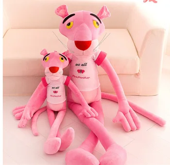 [Engraçado] 160cm de usar Roupas Linda Pantera cor de Rosa de Pelúcia bonecos de peluche cor-de-Rosa Leopardo Pelúcia boneca brinquedo do bebê o dia dos Namorados menina de presente