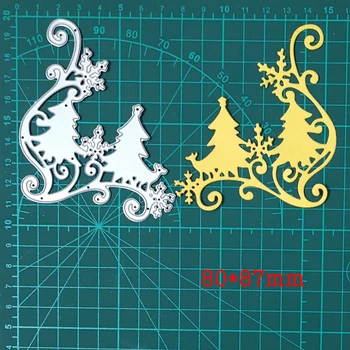 Floco de neve de Renda Árvore de Natal de Corte de Metal Morre Para Selos Scrapbooking Estênceis o Papel de DIY Álbum de Cartões de Decoração em Relevo 2020 Novo