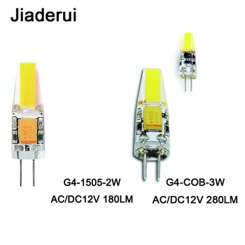 G4 COB LED Lâmpada 2W 3W (20W Lâmpada de Halogéneo de Substituição) Lâmpada LED AC 220V DC 12V Não Dimmable-Lâmpada de Alto brilho para Lustre