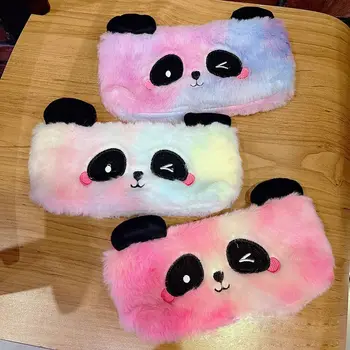 Grande Capacidade De Pelúcia Lápis Saco Criativo De Moda Panda Caixa De Lápis De Simples Durável Bolsa De Zíper Para Crianças Presentes