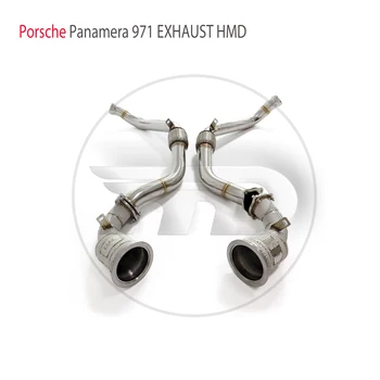 HMD Colector de Escape tubo de água para o Porsche Panamera 971 970 Acessórios para carros Com Catalisador Cabeçalho coletores de admissão