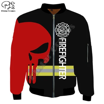 Homens Bombeiro Impressão 3D Quente Bomber Jackets Unisex Grossa para o inverno Casual Manga Longa bombeiro Voo Jaqueta casaco de streetwear 11