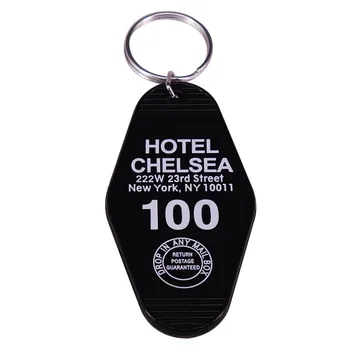 Hotel De Nova York Chelsea Motel Etiqueta De Chave Infame Sala 100 Punk Rock Chaveiro Para Sex Pistols Fã