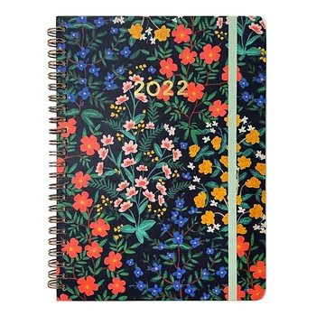 Inglês Agendar O Bloco De Notas Diárias Planner A5 Bobina De Notebook (Flor Tropical)
