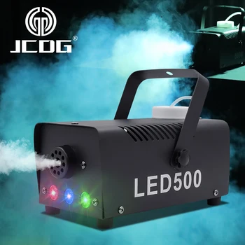 JCDG Mini 500W DIODO emissor de Neblina Efeito de Fumaça, Máquina de Discoteca DJ Festa de Natal Fase Projetor com Fio/Controle Remoto Casa de Chão de Nebulizador