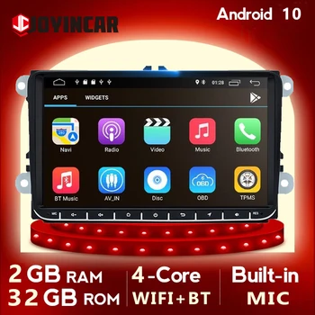 JOYINCAR 2 din Android 10 auto-Rádio 9 Polegadas, GPS, Leitor Multimídia VW/Volkswagen/Golf/Passat/b7/b6/Skoda/Seat/Octavia/Polo/Tig
