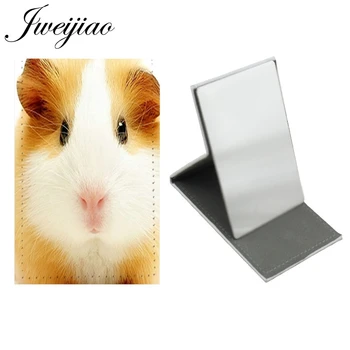JWEIJIAO Portátil Pequeno Hamster Mouse Tabela Desktop Espelho de Aço Inoxidável de Alta Qualidade Dobrável para Maquiagem QF521