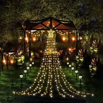 Led Luzes de corda 10lm 8 Modos Exterior Brilhante Super Decorações de Natal Para o Jardim do Pátio Varanda