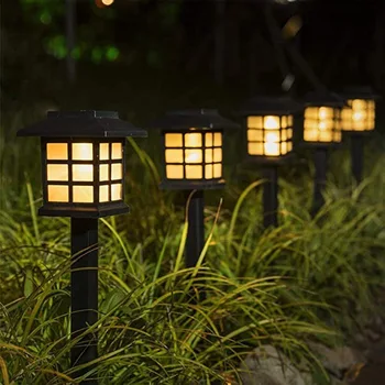 LED Solar Casa Tipo Palácio Lanterna ao ar livre Rua Jardim Lanterna Impermeável Paisagem, a Iluminação da Passagem do Gramado do Pátio da Lâmpada