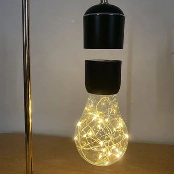 Levitação magnética lâmpada de tabela retro levitação candeeiro de mesa pequena luz noturna toque