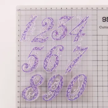 Numeral Claro Selos Digitais de Borracha de Silicone Transparente Carimbo de Scrapbooking para DIY Cartão de Fazer Decoração de materiais para Artesanato